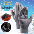 Miniatyrbild 2 av 6: Män Vinter Cykling Halkskyddshandskar Utomhussport Löpning Motorcykel Skidor Bare vantar Pekskärm Varma fleecehandskar Dam Mask XL
