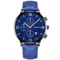 Miniatyrbild 1 av 6: Mode Genève Män Datum Legering Case Syntetiskt Läder Analog Kvarts Watch Man Klocka Toppmärke Lyx Relogio Masculino 18 Blue-Black-Blue