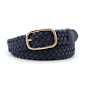 Miniatyrbild 1 av 6: Nytt flätat fyrkantigt spänne för damer för dammode All-match Yllerock Jeans Bälte Designerbälten Dam Hög kvalitet Navy Blue 110cm