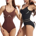 Miniatyrbild 2 av 6: Sömlös Shapewear Body för kvinnor Magkontroll Butt Lifter Kroppsformare Osynlig under klänning Bantningsrem Stringunderkläder Coffee XXL
