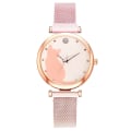 Miniatyrbild 6 av 6: Watch 5 st Quartz Set Mesh Armband Cat Dial Lyx Watch Casual Damklocka med set Pink Set