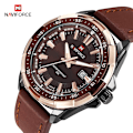 Miniatyrbild 2 av 6: NAVIFORCE Herrklockor Topp Lyx Märke Mode Sport Klockor Herr Vattentät Quartz Clock Man Army Military Läder Watch SCE
