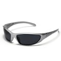 Miniatyrbild 5 av 6: Retro Y2K Solglasögon Utrikeshandel Hip Hop Style Körglasögon Steampunk Goggles Gothic Oculos De Sol UV400 C04 MattSilver  Blac As Photos Showing