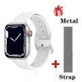 Miniatyrbild 1 av 6: Original IWO 14 T900 Pro Max Smart Watch Series 7 Bluetooth Call 44mm blodtrycksmätare Smartwatch Klockor för Apple Android Add Silver Steel