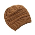 Miniatyrbild 1 av 6: 25 Färgade Enfärgade Beanies Kvinnor Stickade Beanie Hatt Mode Höst Vinter Varma Hattar SkulliesCap För Kvinnor Brown