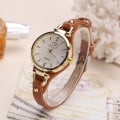 Miniatyrbild 3 av 6: pop 2023 Quartz Watch Watch Läder Tunt Armband Enfärgad Mode Presentklocka Dam Watch Para Mujer rose