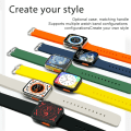 Miniatyrbild 6 av 6: 49mm Smart Watch IP08 Ultra Smartwatch Herr Dam Puls Bluetooth Call Vattentät Trådlös Laddning PK DT8 Ultra W68 HW8 white add nylon IP08 ultra
