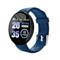 Miniatyrbild 1 av 6: Smart Watch D18 Upgrade Herr Dam Smartwatch Armband Puls Blodtryck Fitness Tracker Sport Smartband För IOS Android Blue