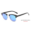 Miniatyrbild 1 av 6: LeonLion Polarized Semi-Rinless Solglasögon Dam/Her Polarized UV400 Classic Brand Designer Retro Oculos De Sol Gafas C14 LightBlack Blue