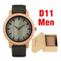 Miniatyrbild 1 av 6: BOBO BIRD Träklockor Herr & Kvinnor Läder Nylon Silikonrem Casual Quartz Watch Presentask Förpackning Surport Drop D11