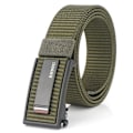Miniatyrbild 1 av 6: Nytt mode herrbälte Toppkvalitet Bekväma nylon för män Metall Automatiskt spänne Ung Canvas Taktisk designerbälte Army Green Belt A 120cm Adjustable