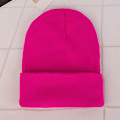 Miniatyrbild 1 av 6: Mössa Vinter för Kvinnor Män Pojkar Flickor Virkad Skullies Hatt Enfärgad Unisex Höststickad Mössa Cap Vilda Tillbehör rose Head 45-60cm