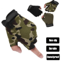 Miniatyrbild 4 av 6: Taktiska utomhushandskar Taktiska handskar Halvfinger Sporthandskar Fitness Fotvandring Ridning Cykling Militär Kvinnors Herrhandskar 2-green XL