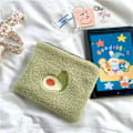 Miniatyrbild 6 av 6: PURDORED 1 st Vinter Varm Söt Djursminkväska Mjuk lammull Kvinnor Kosmetikväska Resor Kvinnlig Sminkpåse Student Pennsväska yellow  bear