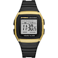 Miniatyrbild 1 av 6: SYNOKE Män Digitala Sportklockor LED Display Timer 12/24 timmar Digital Elektronisk Armbandsur Vattentät Klocka Reloj Hombre 9023 Gold