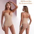 Miniatyrbild 3 av 6: Shapewear Body för kvinnor Magkontroll Kroppsformare med inbyggd BH Kompression Waist trainer Reduktivt slimmande underkläder Skin-Mesh XXL