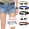Miniatyrbild 2 av 6: Enkelt Bälte Utan Spänne Elastiska Bälten För Dam Stretchrem Herr Jeans Cintos Utdragbar Barn Pojkar Flickor Cinturon Mujer-rem stripe belt 85-120cm