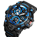 Miniatyrbild 5 av 6: STRYVE Top Brand Elektronisk Watch För Herr Utomhussport Vattentät Dual Time Display Quartz Armbandsur Gummi reloj hombre red