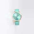 Miniatyrbild 5 av 6: Mode Dam Quartz Watch Orange Läderrem Lyx Digital Roman Scale Alloy Urtavla Klockor För Kvinnor Present Par Klockor H07 H07-3