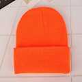 Miniatyrbild 1 av 6: Mössa Vinter för Kvinnor Män Pojkar Flickor Virkad Skullies Hatt Enfärgad Unisex Höststickad Mössa Cap Vilda Tillbehör orange Head 45-60cm