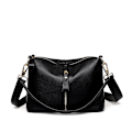 Miniatyrbild 1 av 6: Väskor i äkta läder för kvinnor Casual Enkel Små handväskor för kvinnor Högkvalitativ naturlig nötkött Kvinnlig axlar Crossbody Tote Black