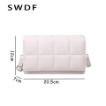Miniatyrbild 6 av 6: SWDF Ny vår Ny trend Wild Axelväska Mode Rutväska Dam Dam Design Messenger Liten fyrkantig väska Lyxig handväska Light Green