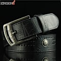 Miniatyrbild 4 av 6: Hollow Rivet Punk Style Bälte Herr Casual Bälte Bred PU Läder Bälte Spännen För män Mode Manlig Jeansbälte av hög kvalitet Black