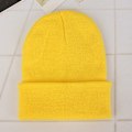Miniatyrbild 1 av 6: Mössa Vinter för Kvinnor Män Pojkar Flickor Virkad Skullies Hatt Enfärgad Unisex Höststickad Mössa Cap Vilda Tillbehör yellow Head 45-60cm
