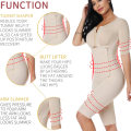 Miniatyrbild 4 av 6: Helkroppsformare Kvinnor Body Shapewear Magformare Magen Smalare Fast kontroll Slida Fajas Dragkedja Gaine Post Partum Beige XL