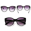 Miniatyrbild 4 av 6: Lyxiga Cat Eye Solglasögon Dam Oversized Gradient Glasögon Retro Blue Leopard Shades lunette de soleil femme C8 leopard clear AS SHOW