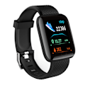 Miniatyrbild 1 av 6: D20 Y68 Smart Watch Bluetooth Svara samtal Sport Fitness Tracker Custom Dial Smartwatch Män Kvinnor betygsätt blodtryck PK D13 D18 D13 black
