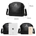 Miniatyrbild 4 av 6: Små crossbody-väskor i massivt läder för kvinnor Nya enkel väska med flera fickor, designer Casual axelväskor Sac A Main Black-1