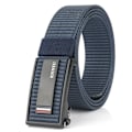 Miniatyrbild 1 av 6: Nytt mode herrbälte Toppkvalitet Bekväma nylon för män Metall Automatiskt spänne Ung Canvas Taktisk designerbälte Blue Belt A 120cm Adjustable