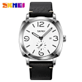Miniatyrbild 1 av 6: Watch SKMEI Märke Mode Sport Kvartsklockor Herr Läder Vattentät Chronograph Clock Business Relogio Masculino Silver White
