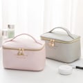 Miniatyrbild 4 av 6: FUDEAM Läder Multifunktion Kvinnor Kosmetikväska Resor Toalettartiklar Förvaring Organisera Handväska Vattentät Kvinnlig Bärbart Makeup case Grey C