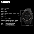 Miniatyrbild 5 av 6: Sportklockor för män Chrono Countdown Dual Time Armbandsur Herr Vattentät Digital Watch Man militärklocka Relogio Masculino black blue