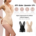 Miniatyrbild 5 av 6: MISTHIN Body Reducer Shaper Kvinna Andas Snabbtorkande Colombian Shapewear Bantningskorsett Hel Bodysuit Kvinnlig Binder Black M