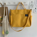 Miniatyrbild 1 av 6: Hylhexyr Dam Retro Stora Väskor Bomulls Canvas Axelväska Mode Crossbody Handväska Dragkedja Casual Tote Multi Pocket Yellow