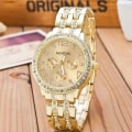 Miniatyrbild 5 av 6: 2020 Nya Relogio Feminino Kända varumärke Guld Kristall Geneva Casual Quartz Watch Kvinnor Rostfritt Stål Klänning Klockor Män Klocka Hot As shown-5