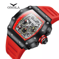 Miniatyrbild 3 av 6: ONOLA Brand Luxury Watch Herr Armbandsur Multifunktion Sport Vattentät Lysande Sport Casual Clock Herr Quartz Watches Herr Red