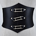 Miniatyrbild 4 av 6: Mode gotiska elastiska bälten för kvinna Sexig svart Pu-läder brett korsettbälte Kvinnlig Cinturones Para Mujer Heart Cummerbunds square One Size