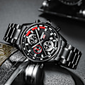 Miniatyrbild 3 av 6: NIBOSI New Fashion Herrklockor Top Märke Lyx Armbandsur Quartz Klocka Guld Watch Man Vattentät Chronograph Relogio Masculino C