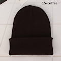 Miniatyrbild 1 av 6: Mössa Vinter för Kvinnor Män Pojkar Flickor Virkad Skullies Hatt Enfärgad Unisex Höststickad Mössa Cap Vilda Tillbehör coffee Head 45-60cm