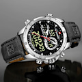 Miniatyrbild 5 av 6: NAVIFORCE Militära klockor för män Mode Sport Kronograf Alarm Armbandsur Vattentät Quartz Big Clock Digital Man Watch Gold Gold