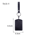 Miniatyrbild 1 av 6: Hållare för åtkomstkort i äkta läder Nyckelring Nyckelring Dörrlås åtkomstetiketter ID- case Nyckelring åtkomstkortväska Nyckelbricka style 4-black