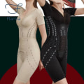 Miniatyrbild 3 av 6: Flarixa Plus Size Bodysuit Shapewear Kvinnor Magkontroll Underkläder Koffein Postpartum Bantning Slida Tillbaka Take Off Body Shaper Beige-Vest XXL