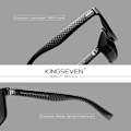 Miniatyrbild 4 av 6: Äkta KINGSEVEN Brand Square Retro Gradient Polarized Solglasögon Dam Män Kolfibermönster Design Utomhussportglasögon Leopard Brown