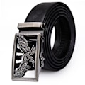 Miniatyrbild 1 av 6: 2019 Herrbälten Lyxigt nötskinnsbälte för män Mode Automatiskt spänne för jeans Man cintos DK-0089 D-2193 110cm