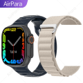 Miniatyrbild 1 av 6: AirPara Smart Watch Ultra Bluetooth Call NFC Smartwatch Wireless Charge Health Monitor Herr Dam Fitness Watches Series 8 With Alpine Strap(.539)