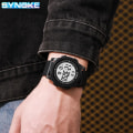 Miniatyrbild 6 av 6: SYNOKE Men Utomhussport Multifunktionell Vattentät Tunn Design Storskärm Display Lysande LED Digital För Män Mode Black movement